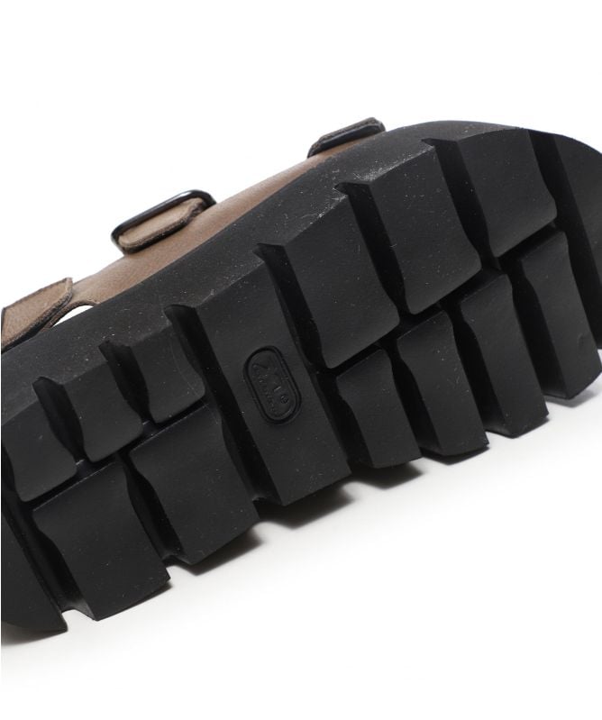 Lofina Gasoline Leather Buckle Sandals