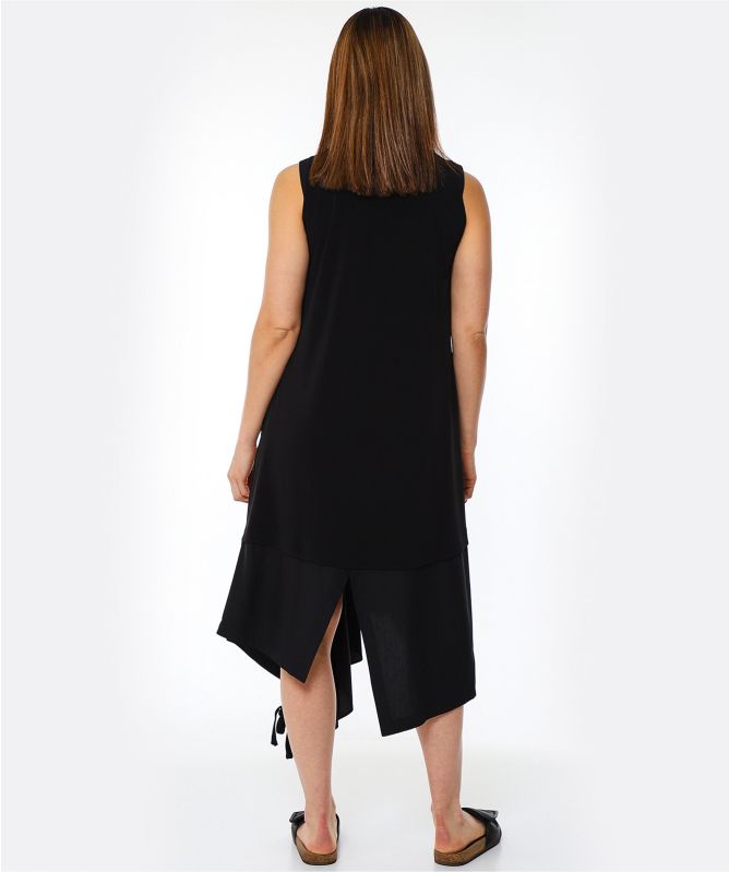 NU London Asymmetric Sleeveless Midi Dress