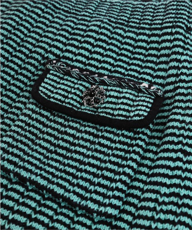 Self-Portrait Stripe Wool Skirt