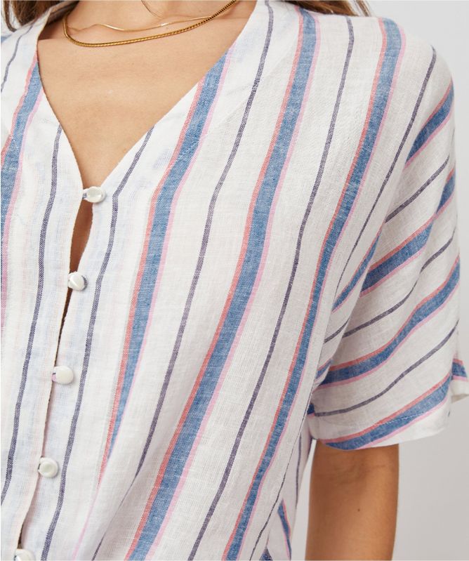 Rails Linen Striped Thea Shirt
