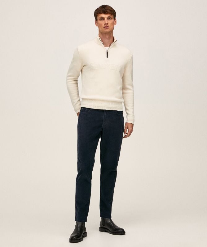 Hackett Merino Cashmere Half-Zip Sweater