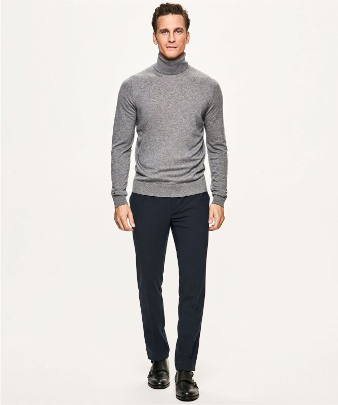 Hackett Wool Silk Cashmere Roll Neck Sweater