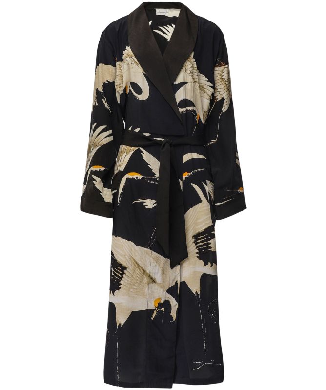 knee length dresses for ladies Monika Dimova Luxury Feather-Trim Crepe Maxi Dress main image 1