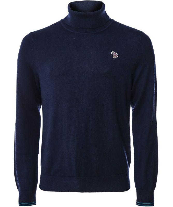 Paul Smith Merino Roll Neck Zebra Sweater