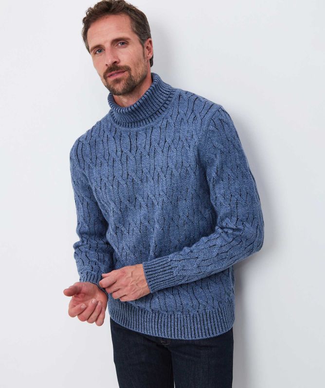 Thomas Maine Cable Roll Neck Jumper