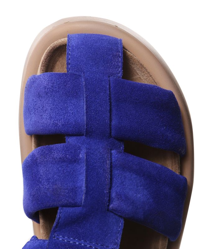 Lofina Suede Platform Cage Sandals