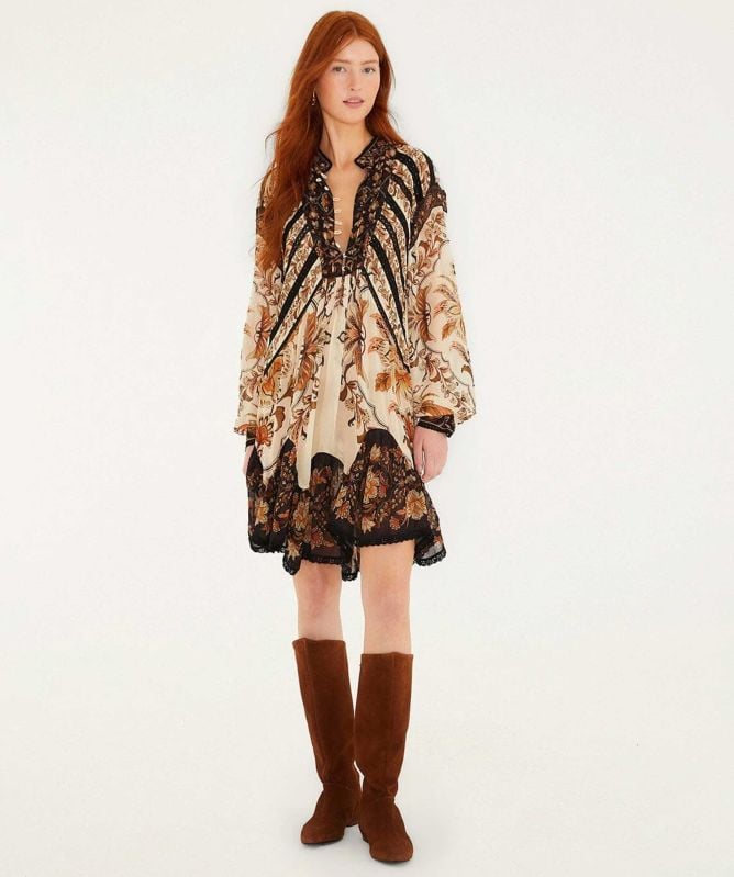 FARM Rio Majestic Garden Lace Mini Dress