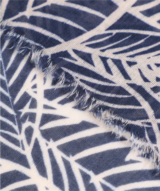 Hartford Cotton Leaf Print Scarf