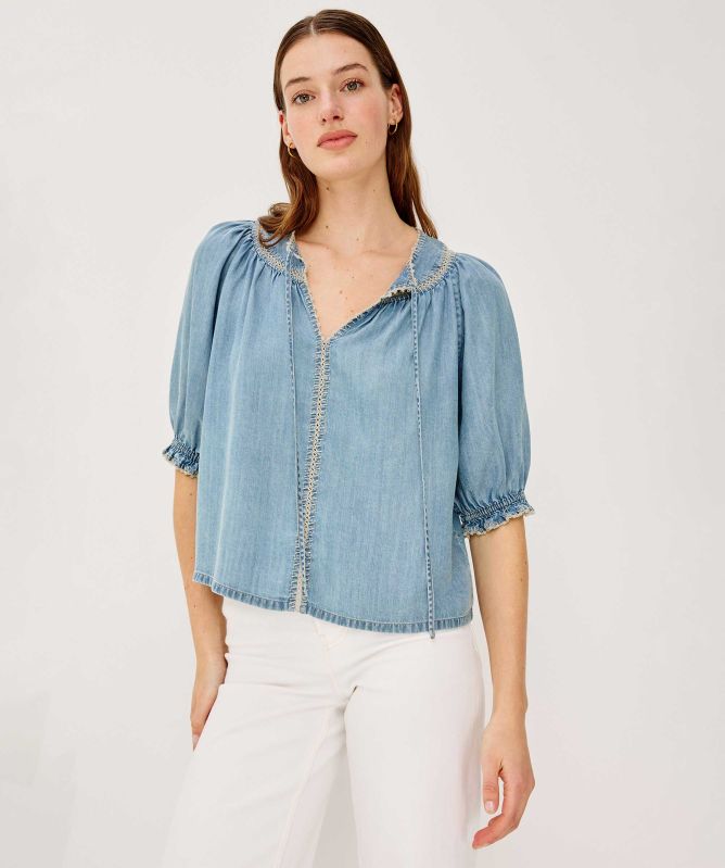 Rails Belina Tie-Neck Blouse