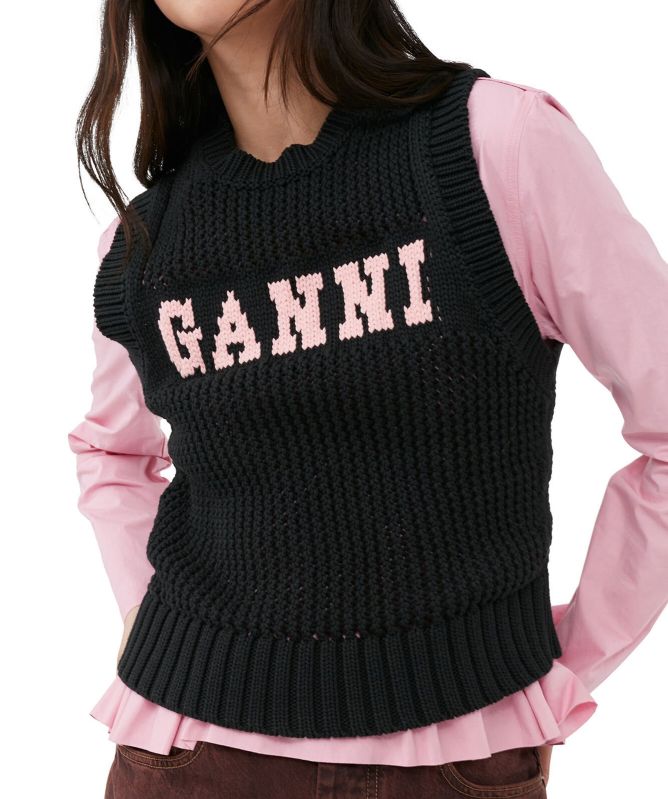 GANNI Organic Cotton Rope Vest
