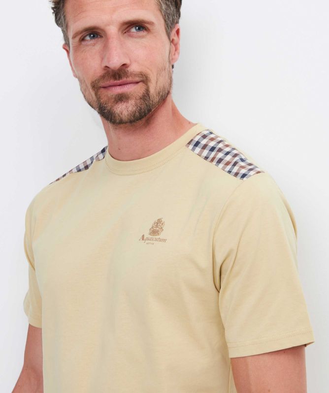 Aquascutum Club Check Shoulder T-Shirt