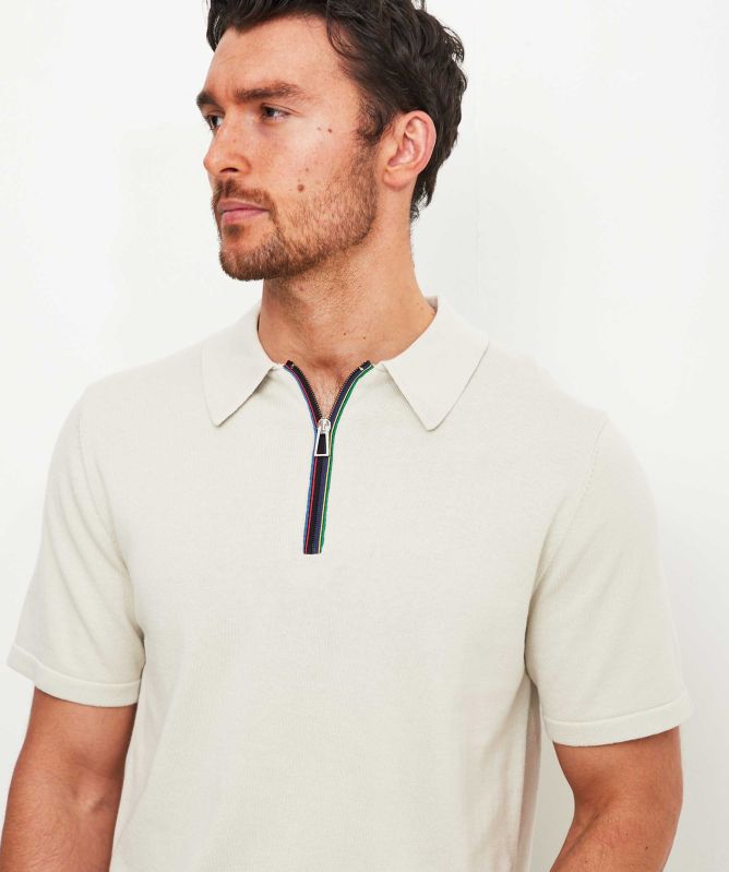 Paul Smith Knitted Zip Polo Shirt
