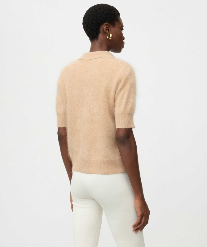 Soft Goat Brushed Pique Polo Sweater