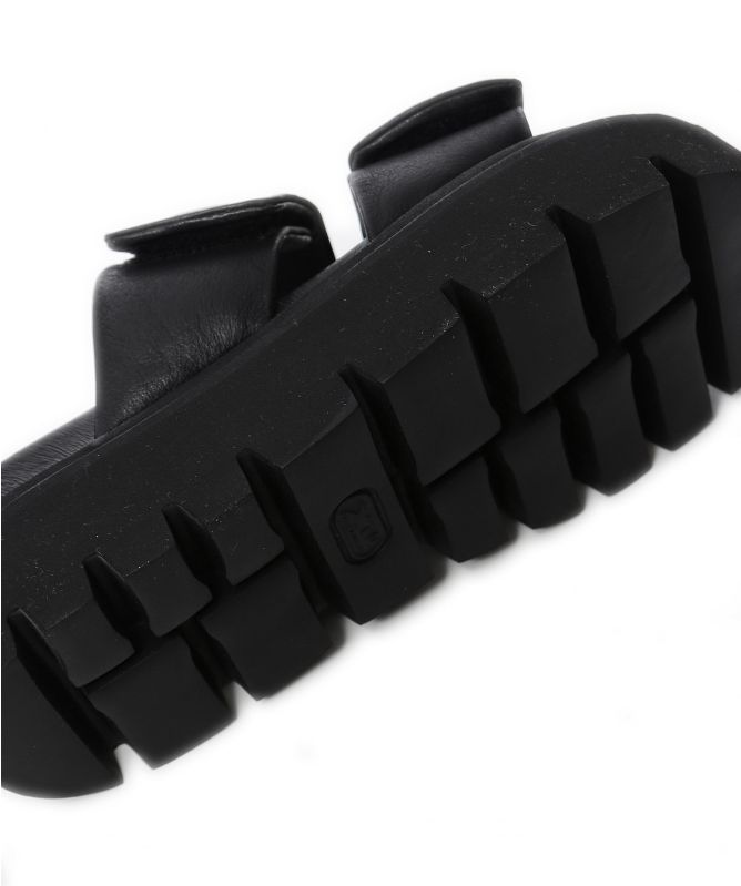 Lofina Gasoline Leather Velcro Sandals