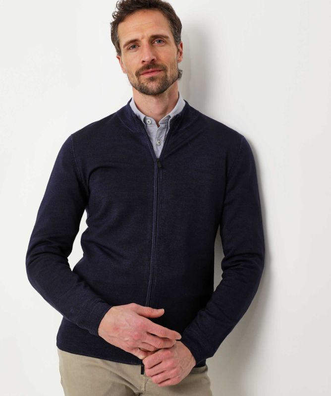 Thomas Maine Merino Zip Cardigan