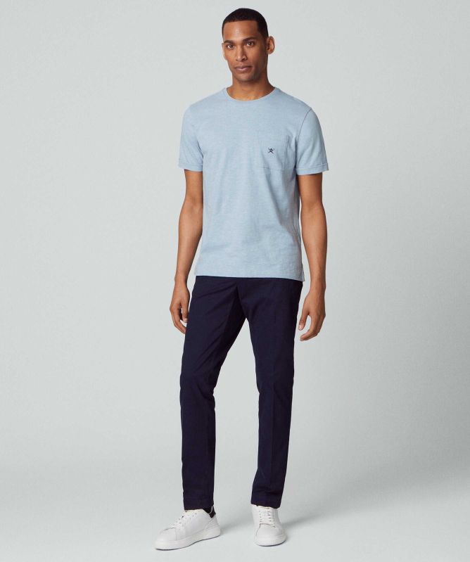 Hackett Cotton Linen Pocket T-Shirt