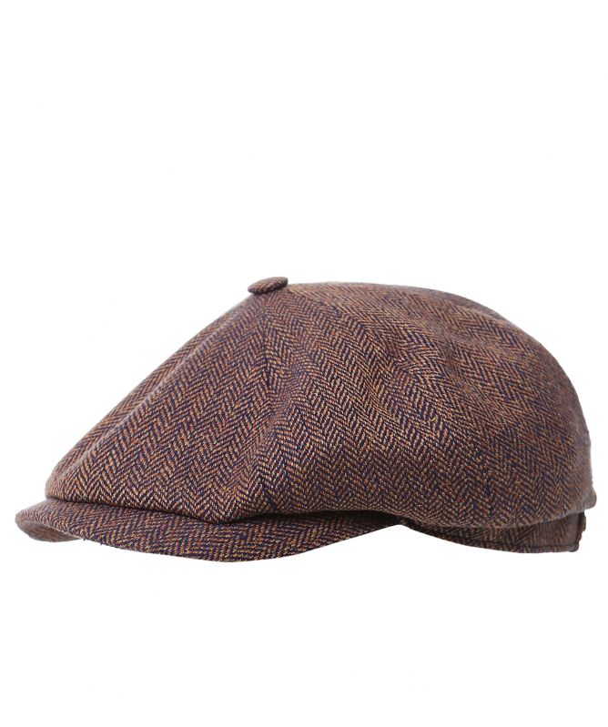 Stetson Silk Herringbone Hatteras Newsboy Cap