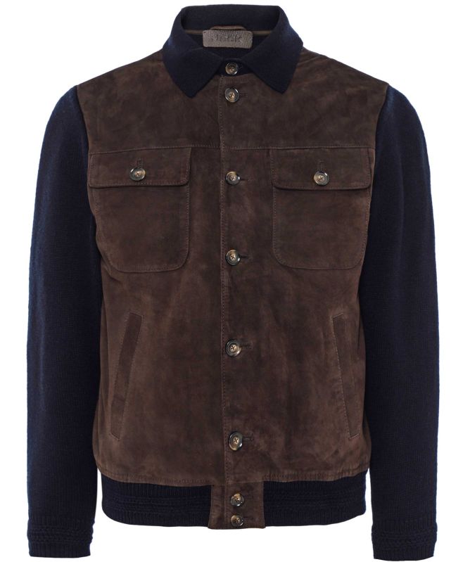 Jack Leathers Timesquare Suede Knit Jacket