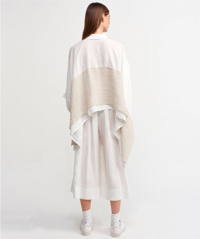 NU London Drape Textured Linen Jacket