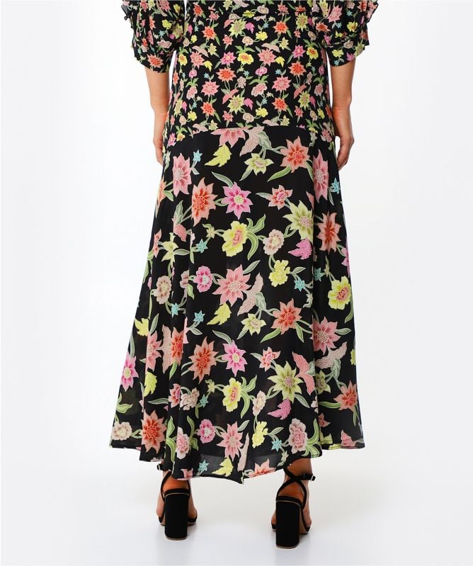 Hayley Menzies Dream In Colour Silk Midaxi Panel Skirt