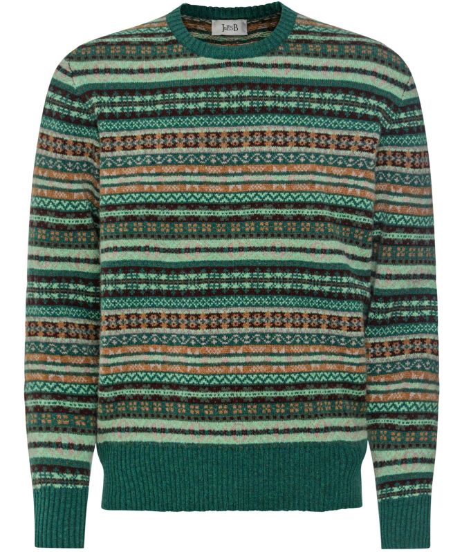 Jules B Lambswool Crew Fair Isle Jumper