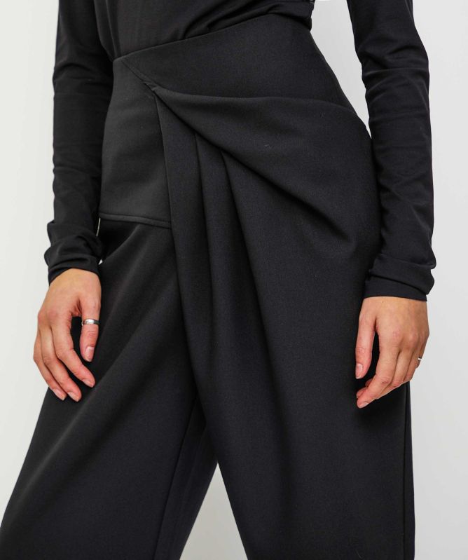 Bize Asymmetric Drape Trousers