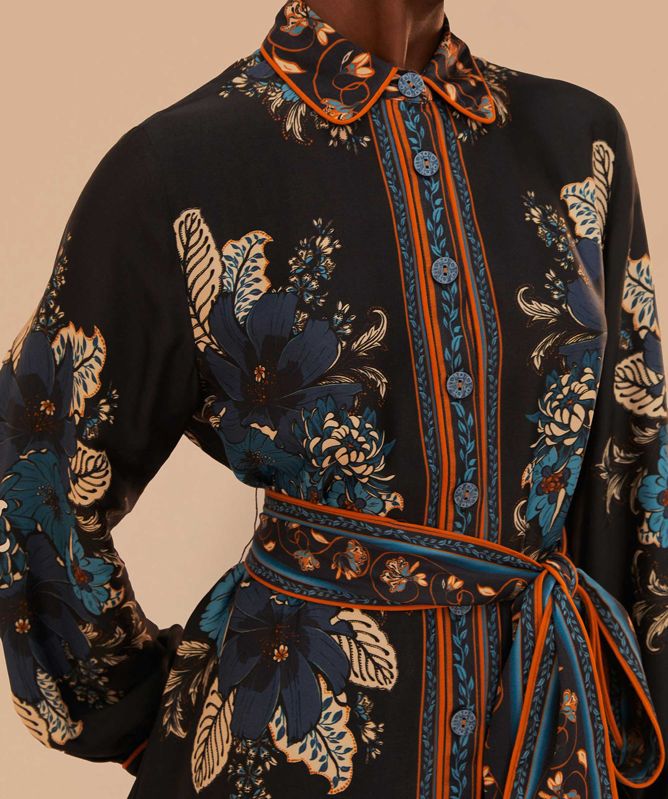 FARM Rio Blossom Tapestry Mini Dress
