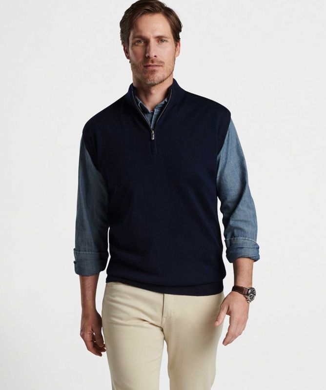 Peter Millar Autumn Crest Quarter Zip Vest