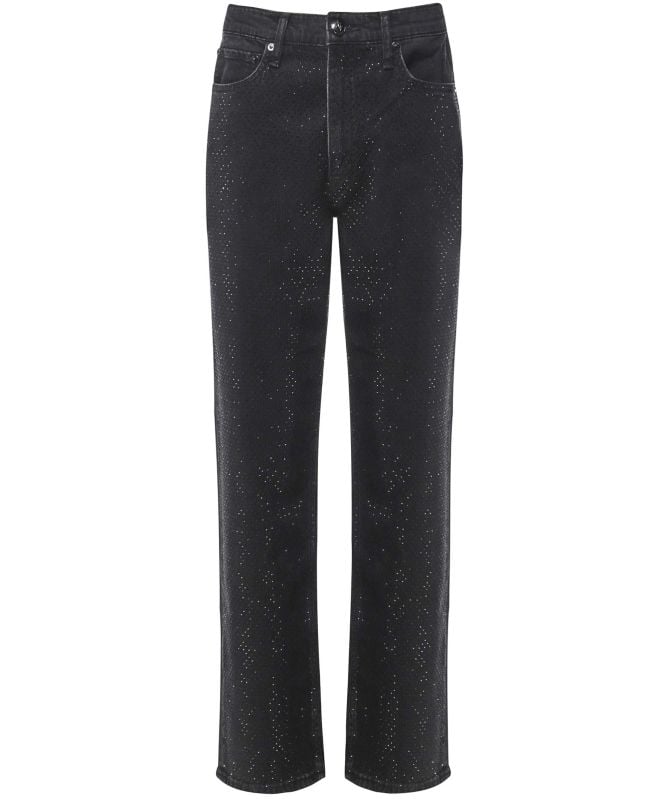 Rag and Bone Harlow Rhinestone-Embellished Straight Jeans