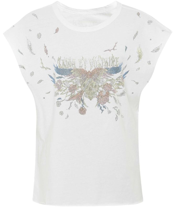 Zadig and Voltaire Cécilia Concert Diamanté Tank Top