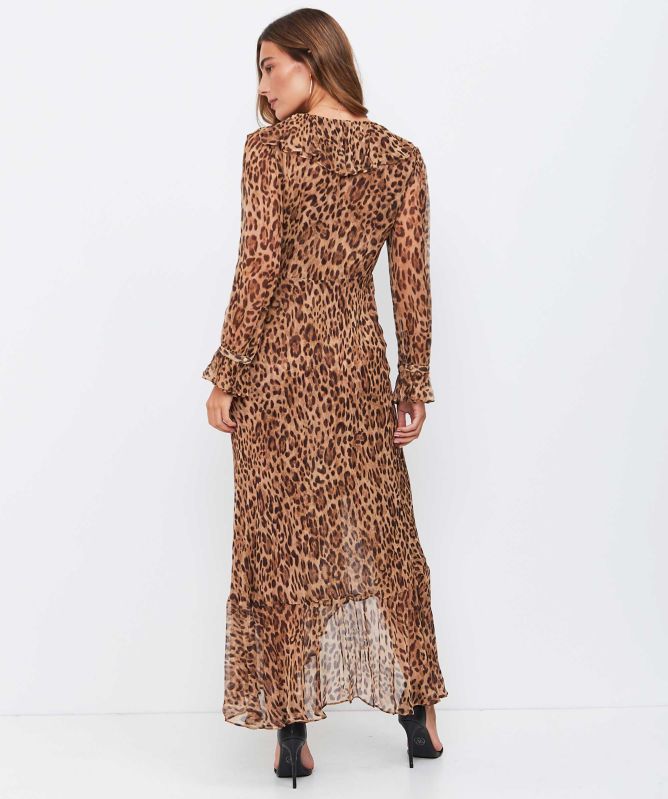 RIXO Gracye Ruffle Midi Dress