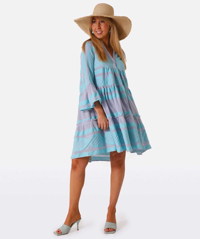 Pearl and Caviar Zakar Jacquard Midi Dress