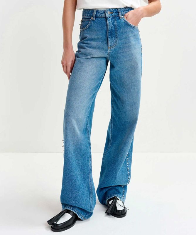 Essentiel Antwerp Interesting Embellished Straight Leg Jeans
