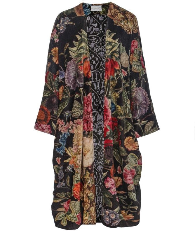 One Hundred Stars Primula Black Velvet Grande Kimono