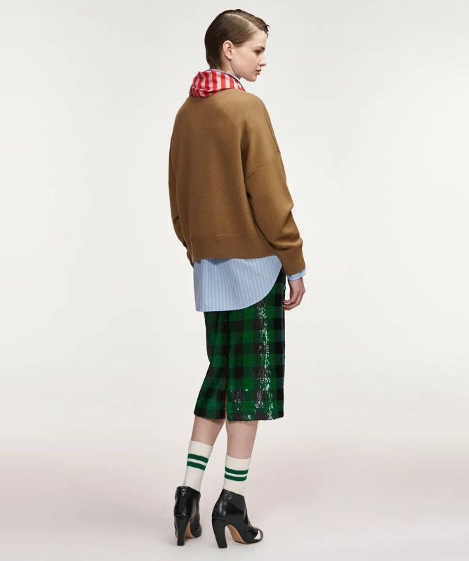 Essentiel Antwerp Kurtis Sweater with Embellished Scarf