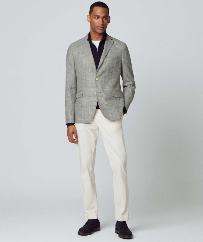 Hackett Silk Wool Check Jacket