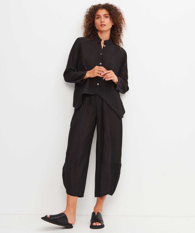 Thanny Pleated Barrel Leg Trousers