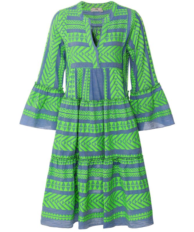 Devotion Twins Ella Cotton Blend Tiered Midi Dress