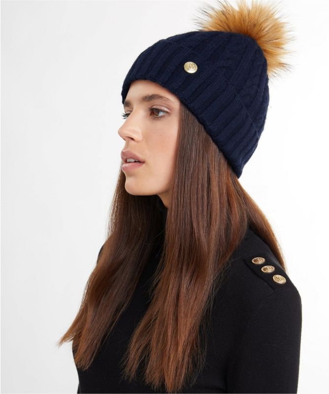 Holland Cooper Cable Knit Bobble Hat