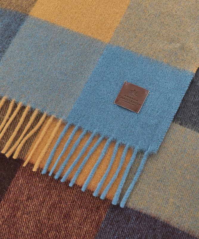 Amanda Christensen Wool Block Check Scarf