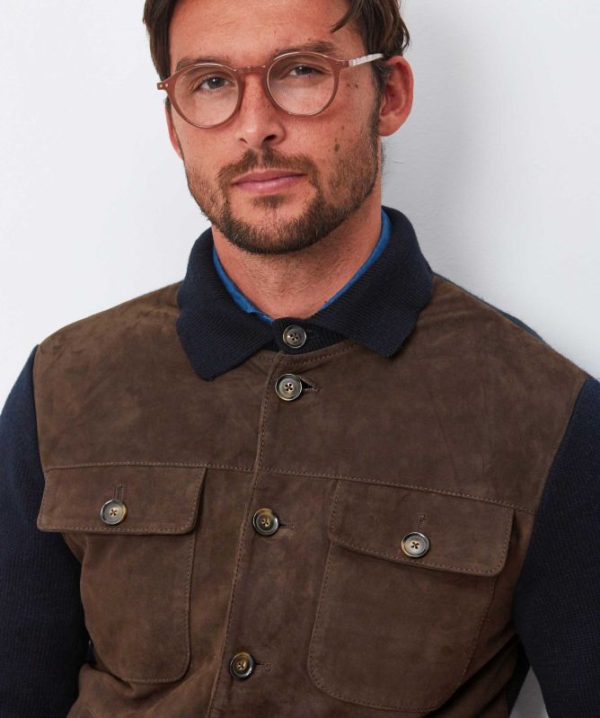 Jack Leathers Timesquare Suede Knit Jacket