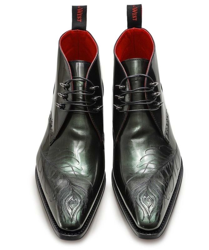Jeffery-West Moon Eye Peacock Chukka Boots