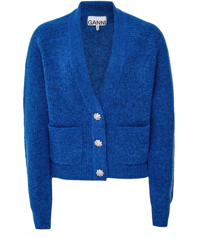 GANNI Alpaca Merino Cardigan