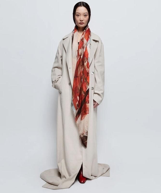 Talking Walls Ela Senso-ji Silk Scarf