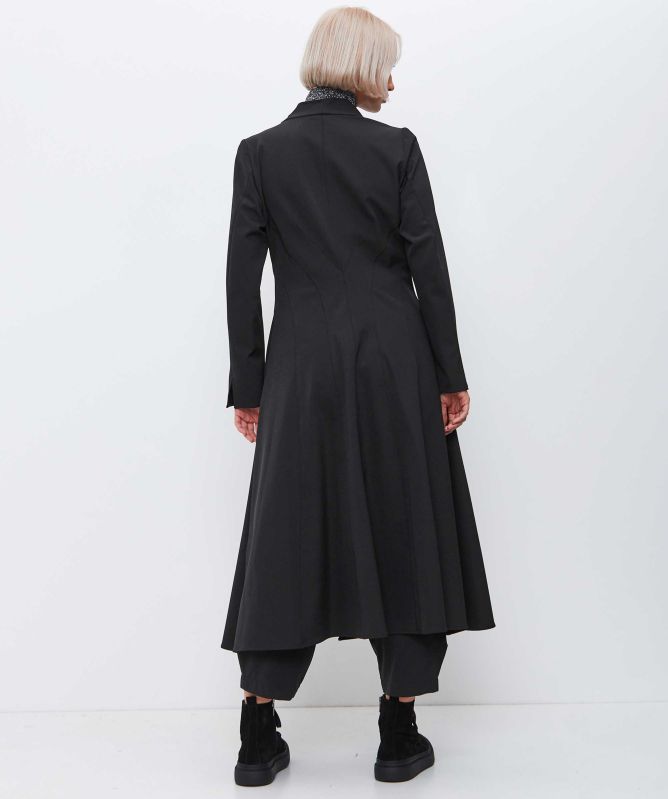 Manesera Collarless Longline Coat
