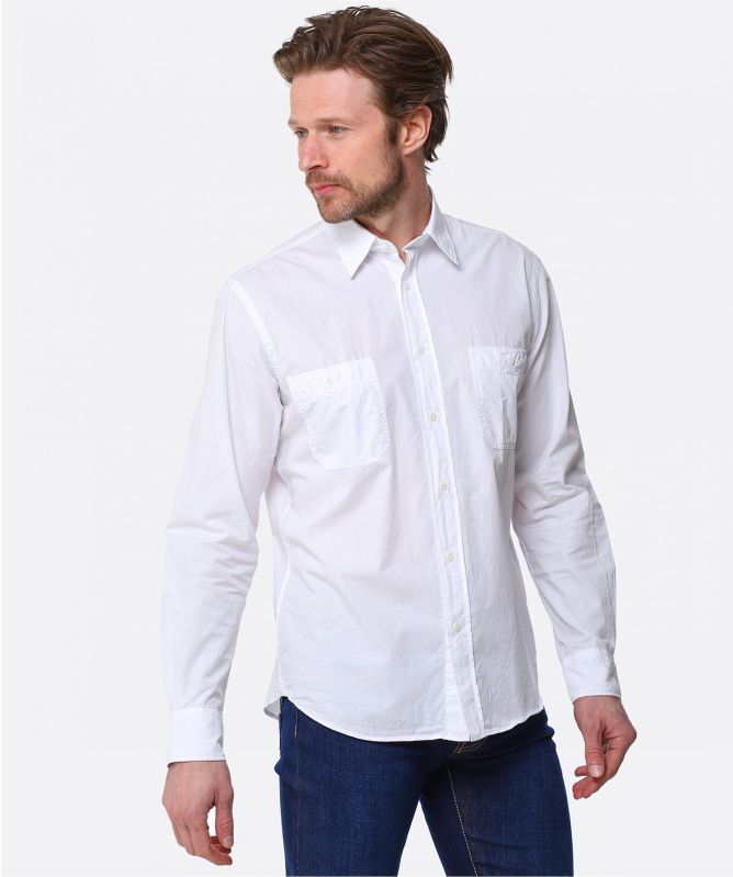 Hartford Twill Pocket Pat Shirt