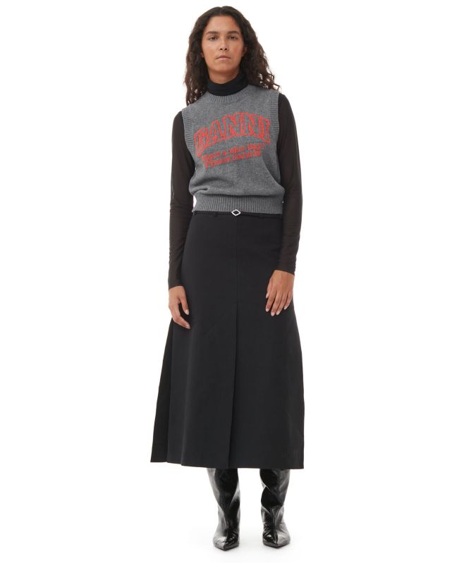 GANNI Wool Mix Graphic Vest