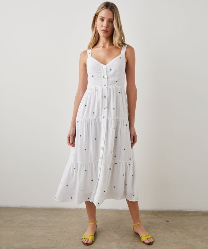 Rails Violet Daisy Embroidered Midi Dress