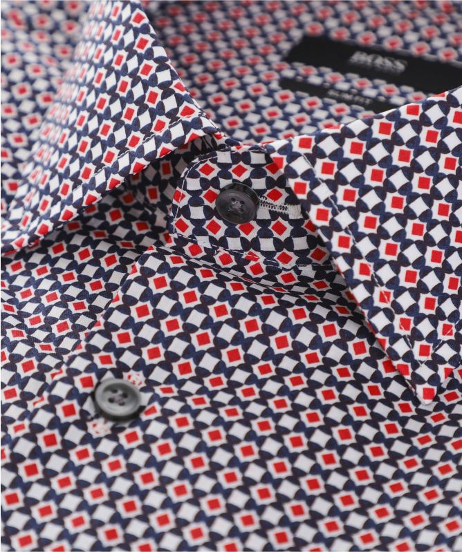 BOSS Slim Fit Geometric Print Jango Shirt