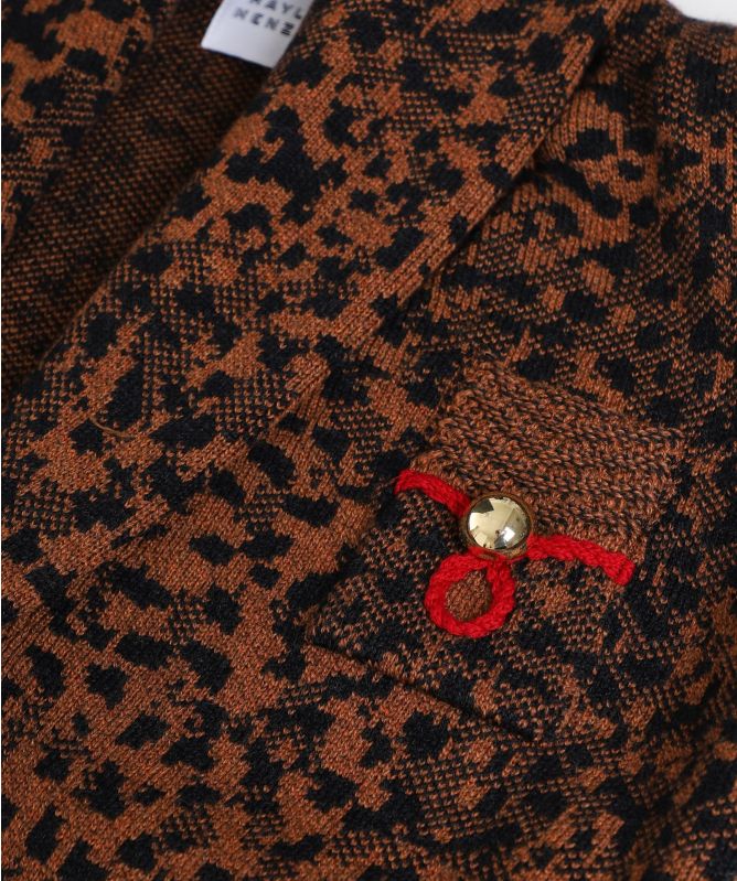 Hayley Menzies Jacquard Wool Smoking Robe